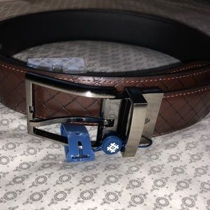 100% Italian Leather Men's Dress Belt